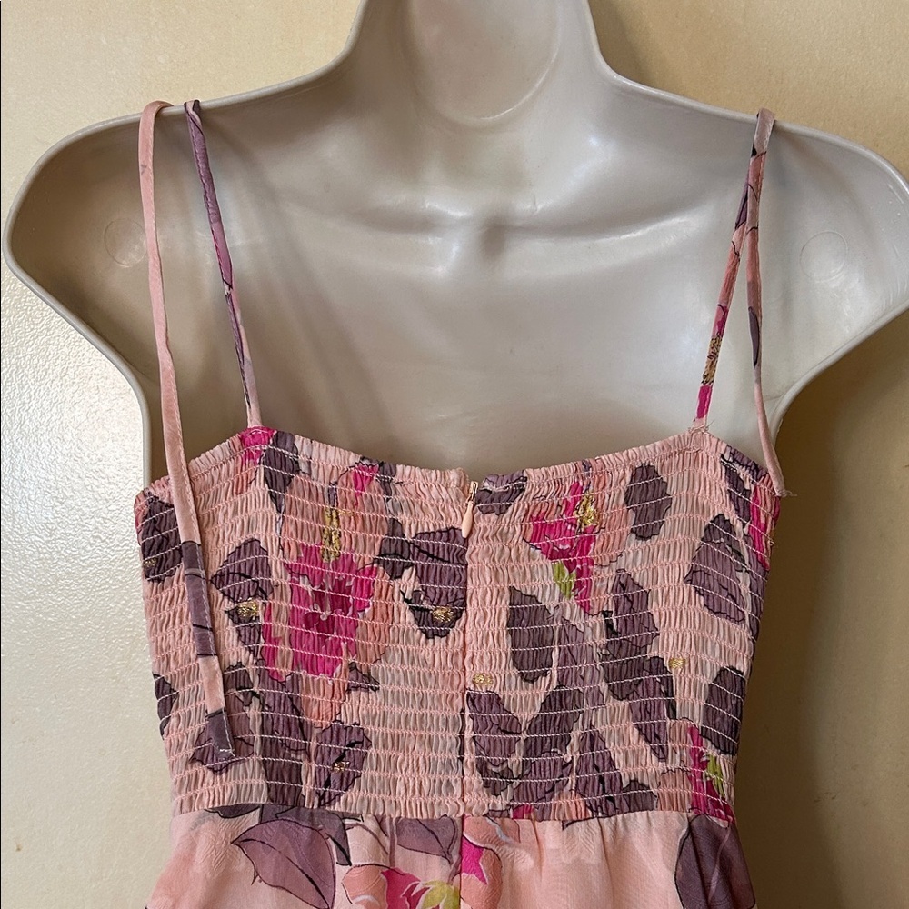 Lulu's Pink and Purple Floral Maxi Dress size M - Picture 8 of 13